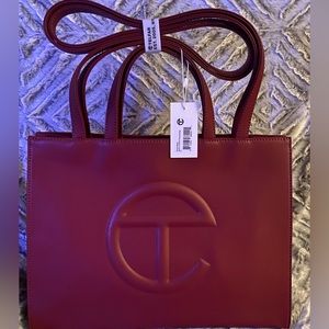 🥶AUTHENTIC 😱 Telfar Medium Oxblood Shopping Bag BRAND NEW 💨 FREE 🐕 FREE 🏠